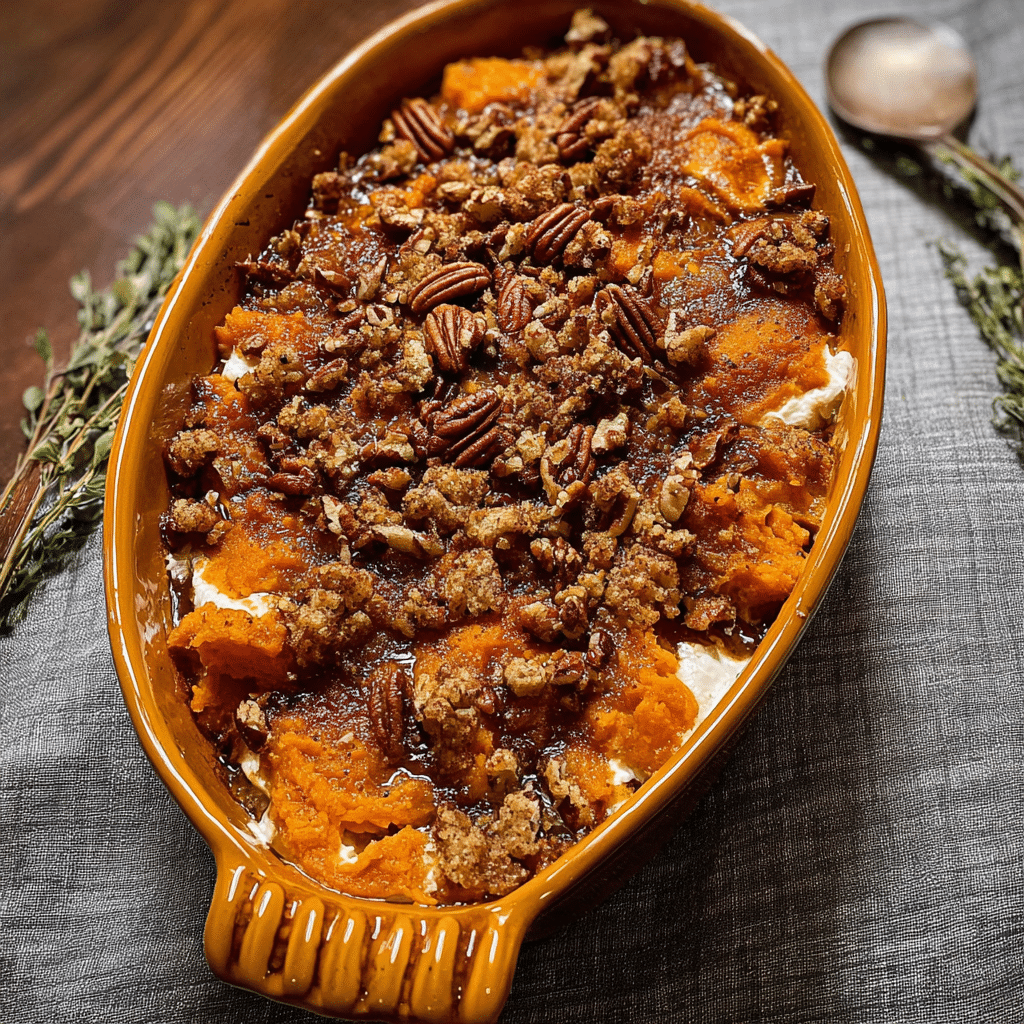 Southern Maple Sweet Potato Casserole