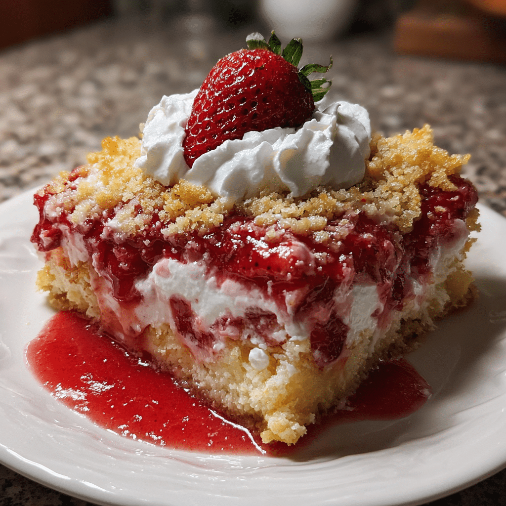 Strawberry Cheesecake Dump Cake