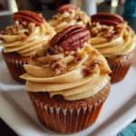 Pecan Pie Cupcakes with Brown Sugar Frosting