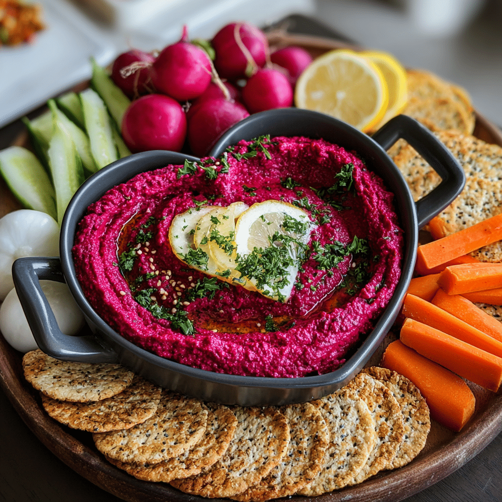 Beet Hummus Platter