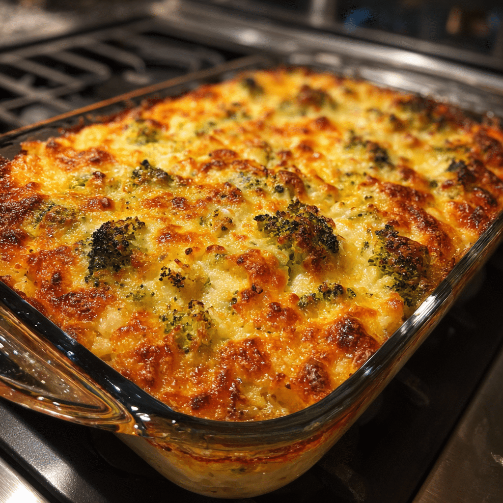 Cheesy Broccoli Rice Casserole