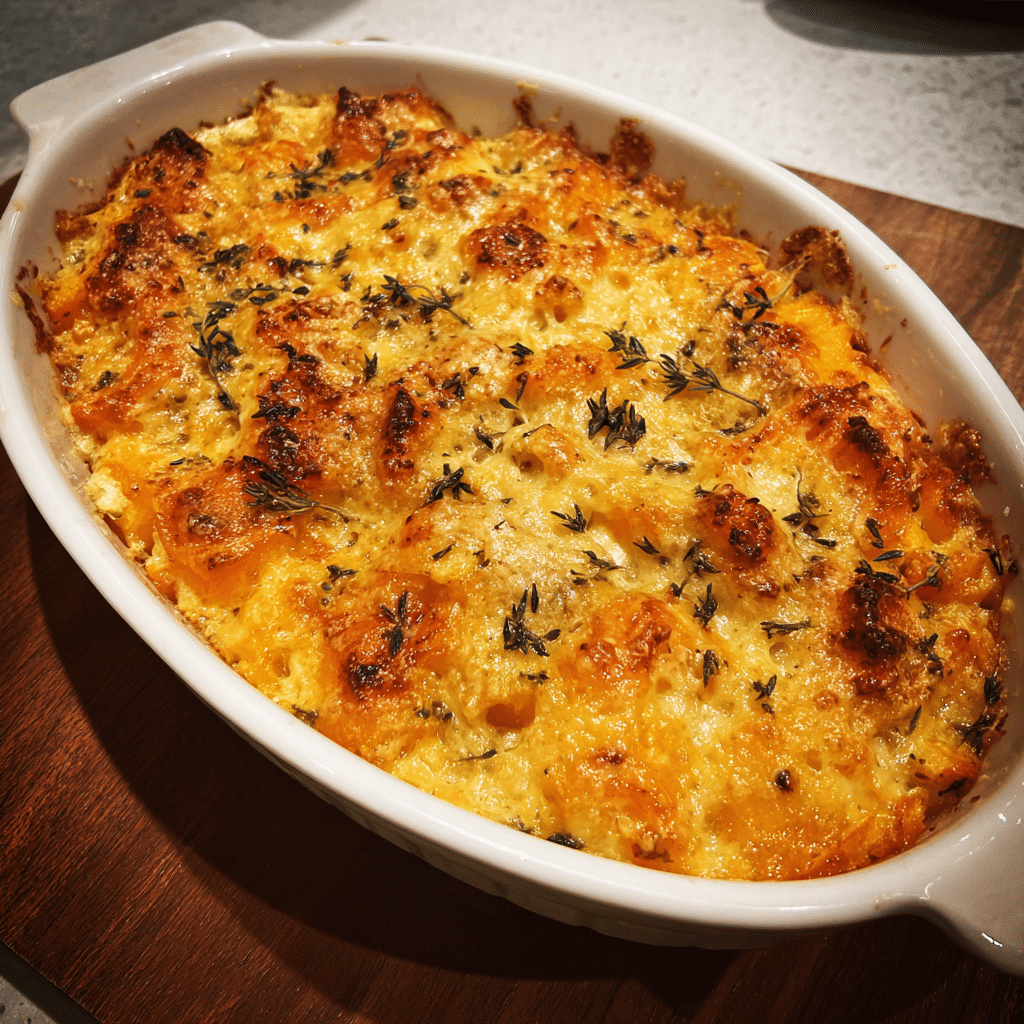 Cheesy Butternut Squash Casserole