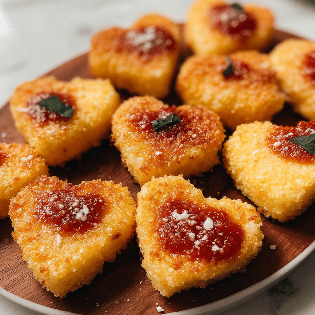Heart-Shaped Polenta Bites