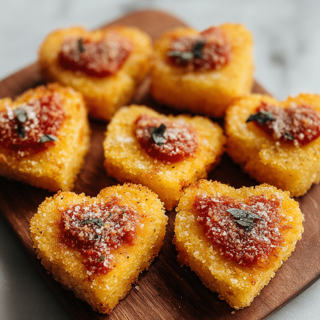 Heart-Shaped Polenta Bites