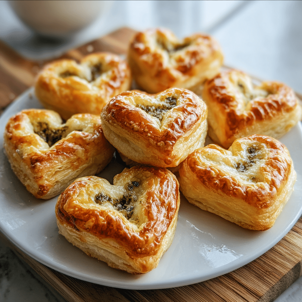 Heart-Shaped Puff Pastry Bites