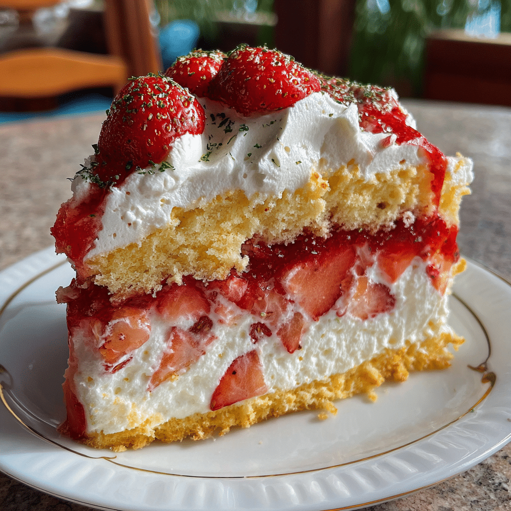 No-Bake Strawberry Cloud Cake