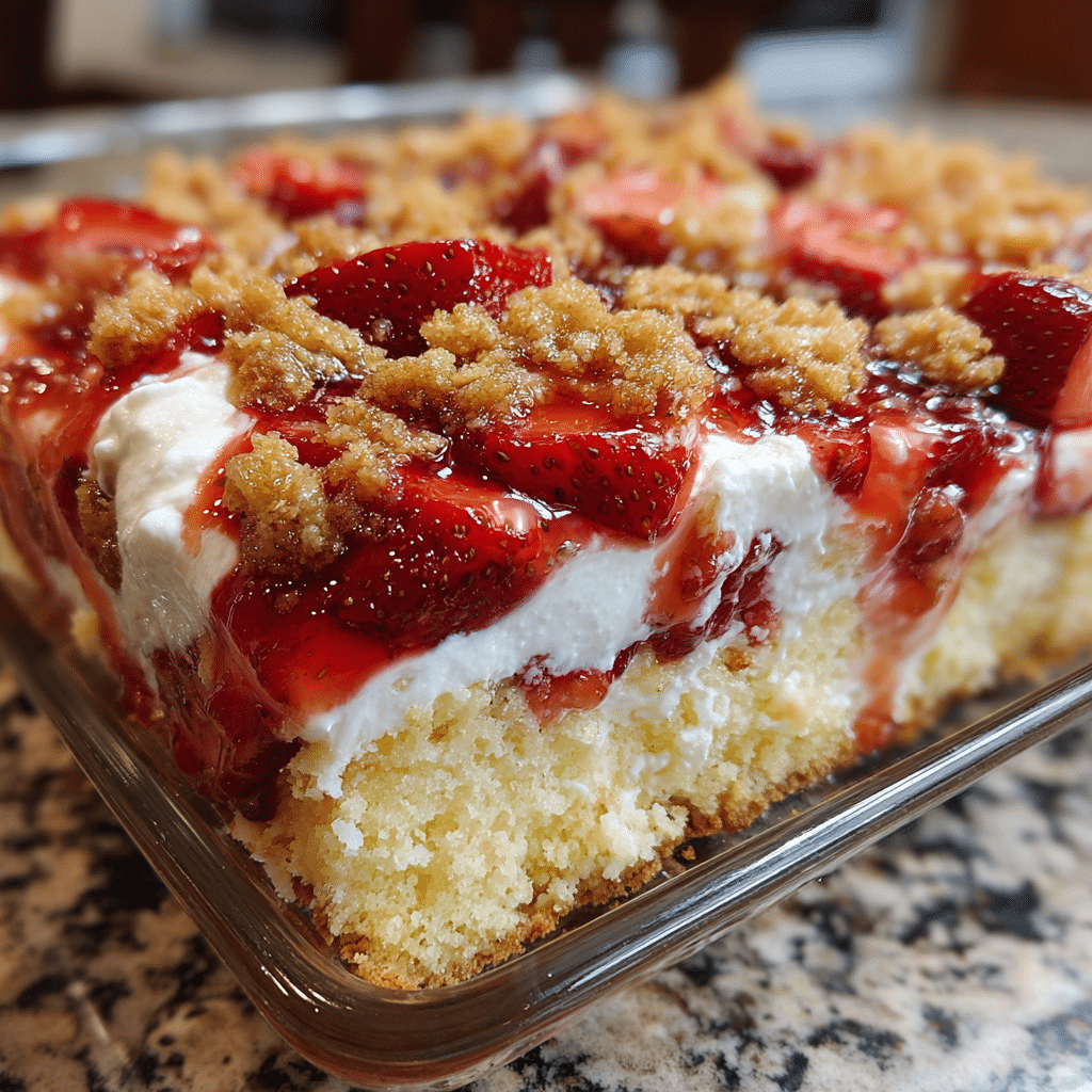 Strawberry Cheesecake Dump Cake