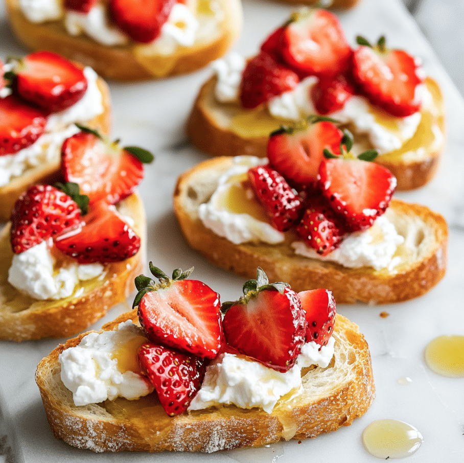 Strawberry Goat Cheese Crostini
