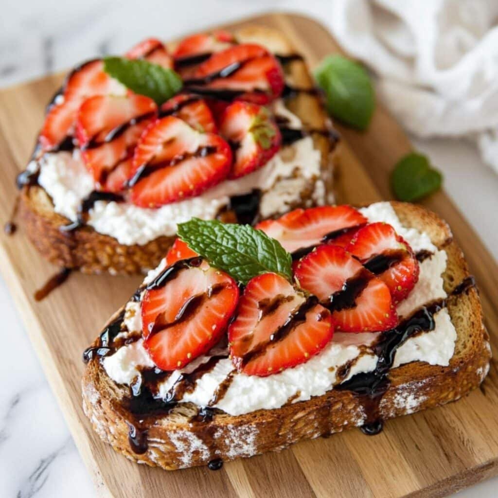 Ricotta, Strawberry & Balsamic Toast
