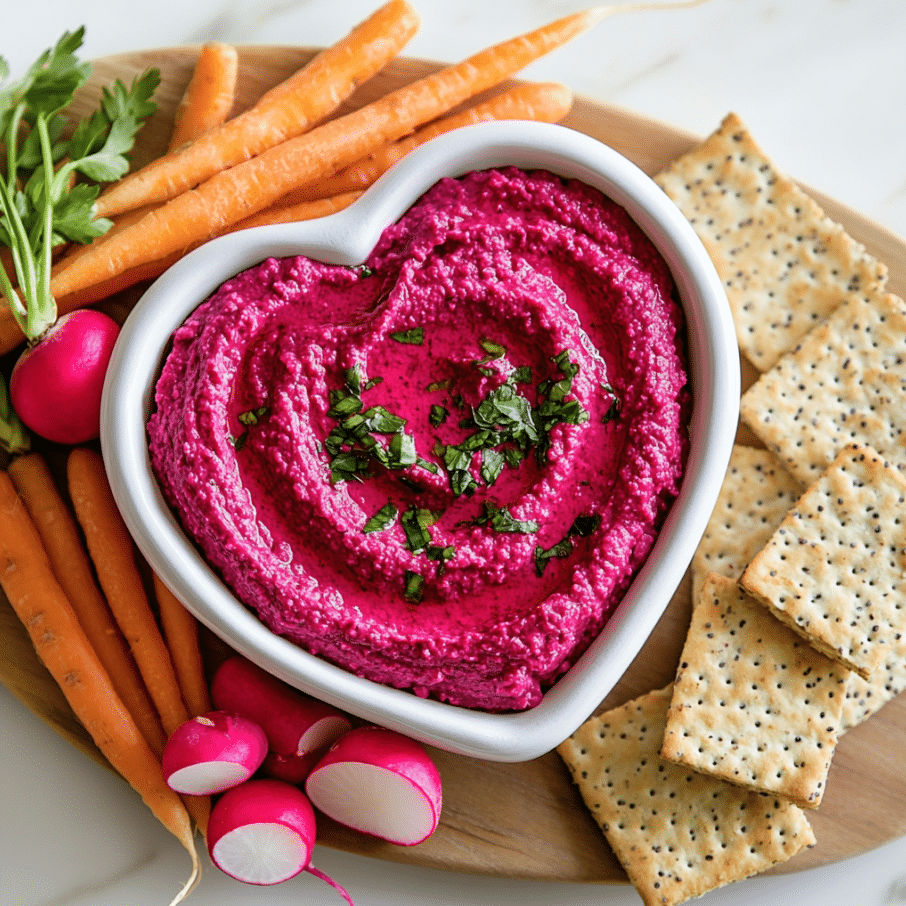 Beet Hummus Platter