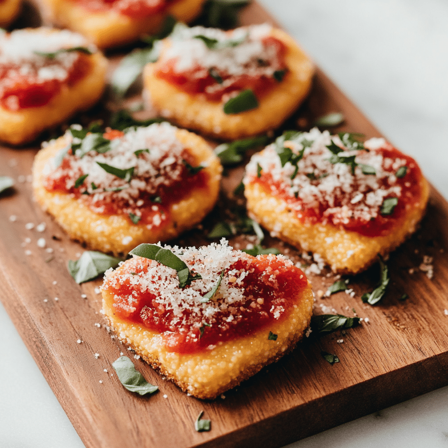 Heart-Shaped Polenta Bites