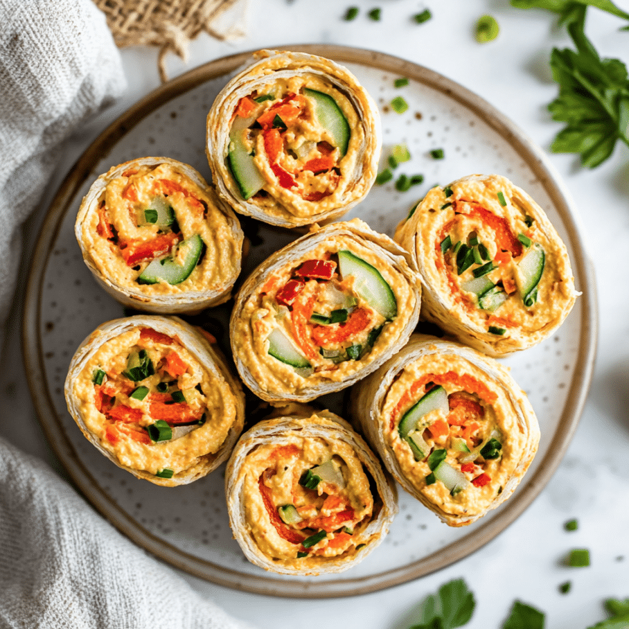 Hummus Veggie Pinwheels