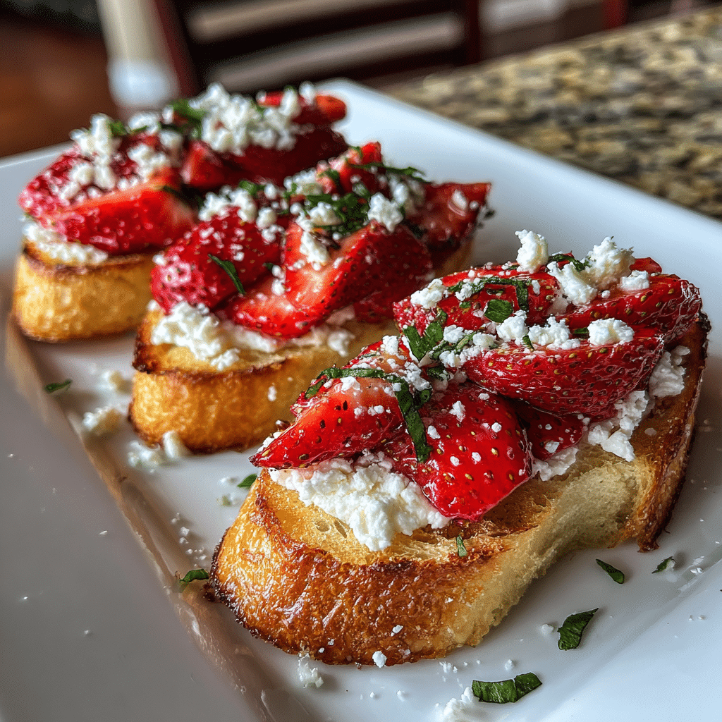 Strawberry Goat Cheese Crostini