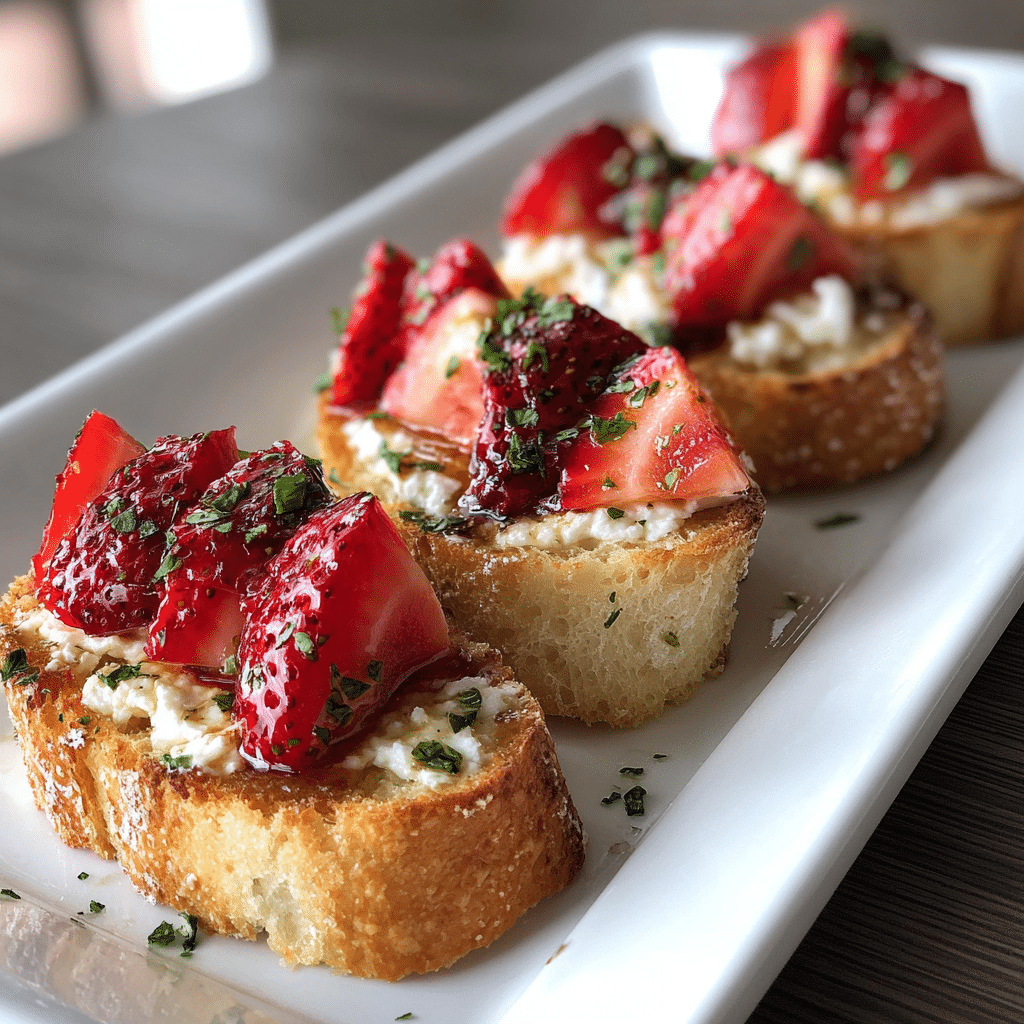 Strawberry Goat Cheese Crostini