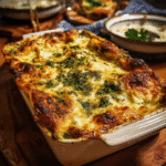 Brown Butter Pesto Spinach Soufflé Lasagna