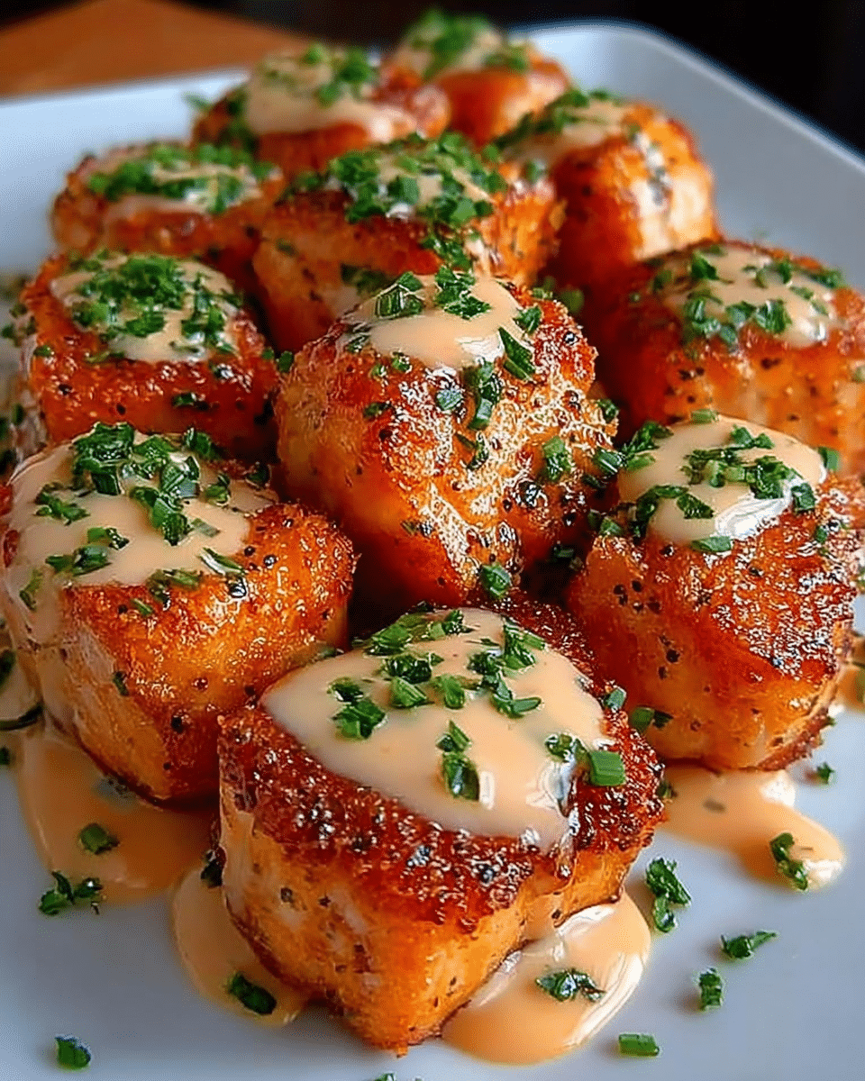 Crispy Bang Bang Salmon Bites