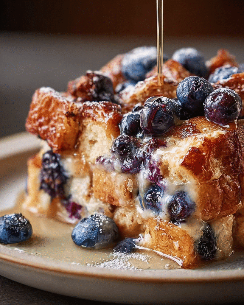 Blueberry Croissant French Toast Bake: Breakfast Bliss!