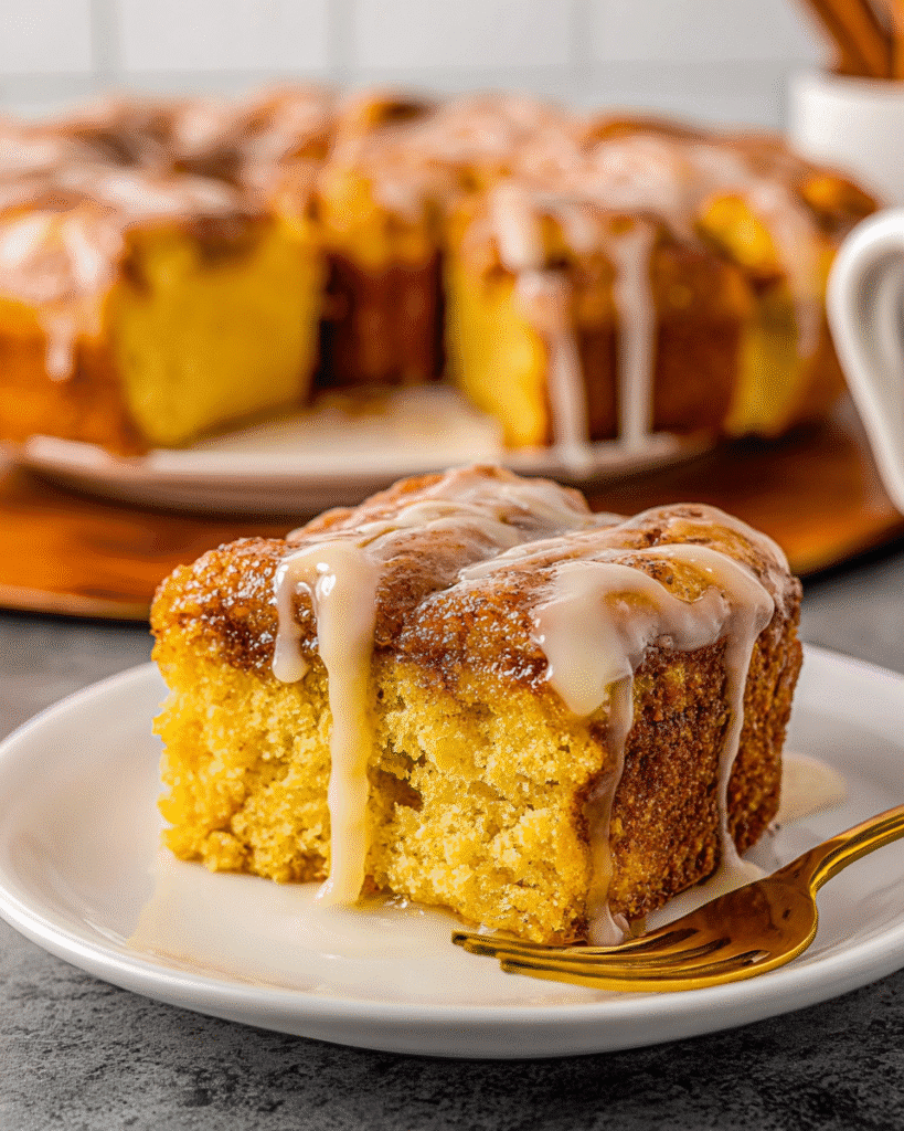 Pumpkin Honey Bun Cake