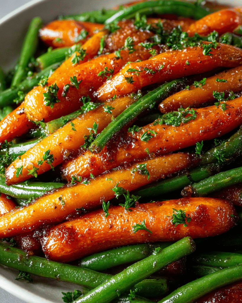 Honey Glazed Carrots & Green Beans: Veggie Magic in Minutes!