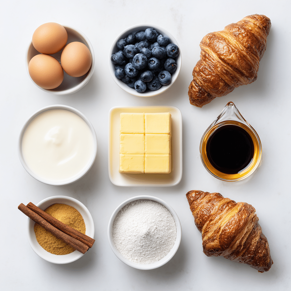 Blueberry Croissant French Toast Bake: Breakfast Bliss!