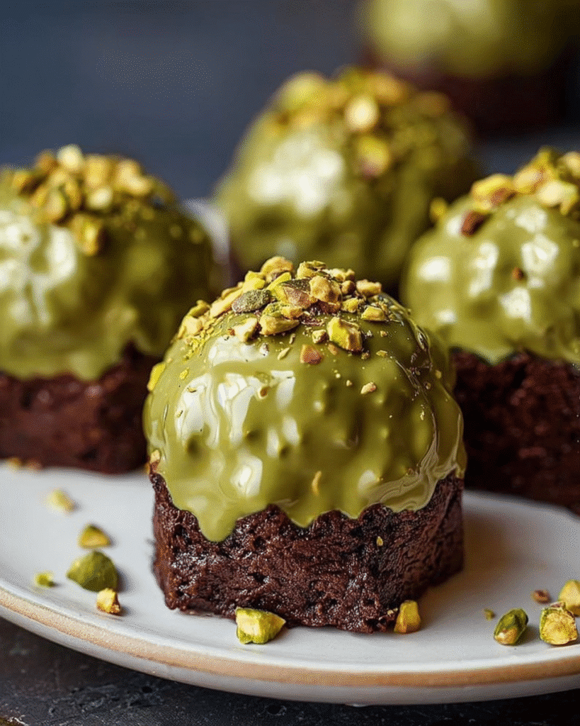 Pistachio Ferrero Rocher Brownies