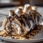 S'mores Cookie Dough Ice Cream Roll: Sweet Heaven Awaits!