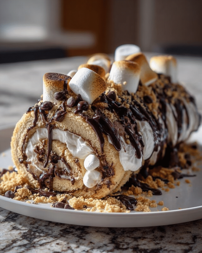 S'mores Cookie Dough Ice Cream Roll: Sweet Heaven Awaits!