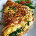 Spinach & Cheese Omelette: Quick Breakfast Bliss in 10 Minutes