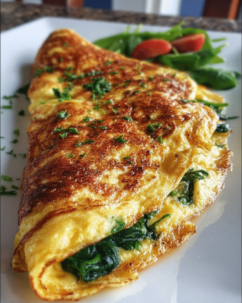 Spinach & Cheese Omelette: Quick Breakfast Bliss in 10 Minutes