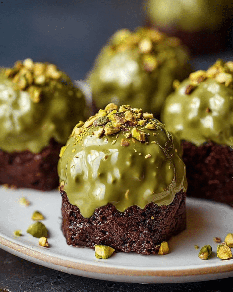 Pistachio Ferrero Rocher Brownies