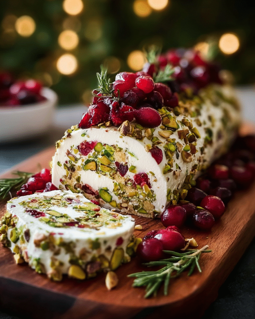Holiday Cranberry Pistachio Cream Cheese Log: Wow Your Guests!
