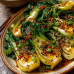 Bok Choy with Ginger Chili Sauce: Spicy Veggie Magic!