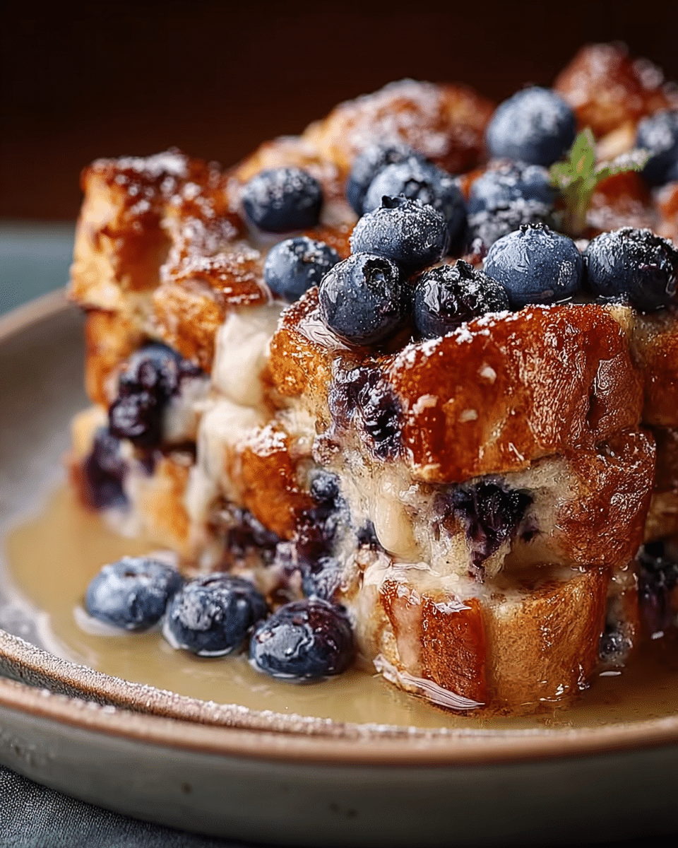 Blueberry Croissant French Toast Bake: Breakfast Bliss!
