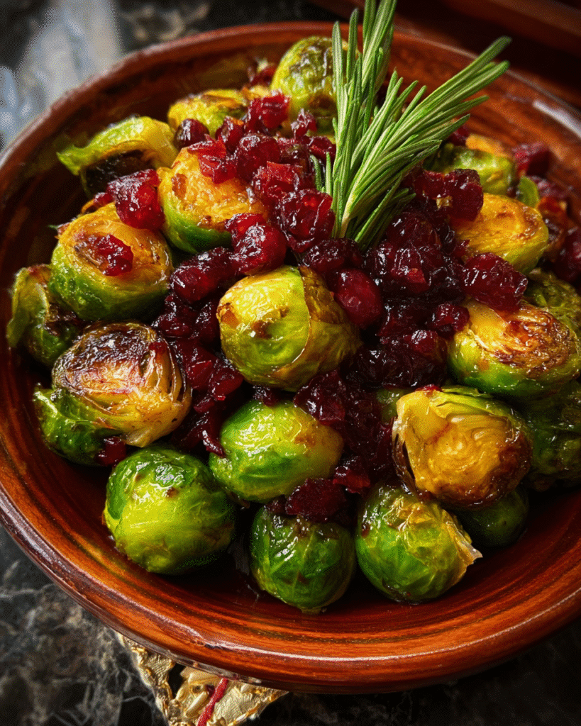 Brussels Sprouts with Cranberry-Orange Glaze