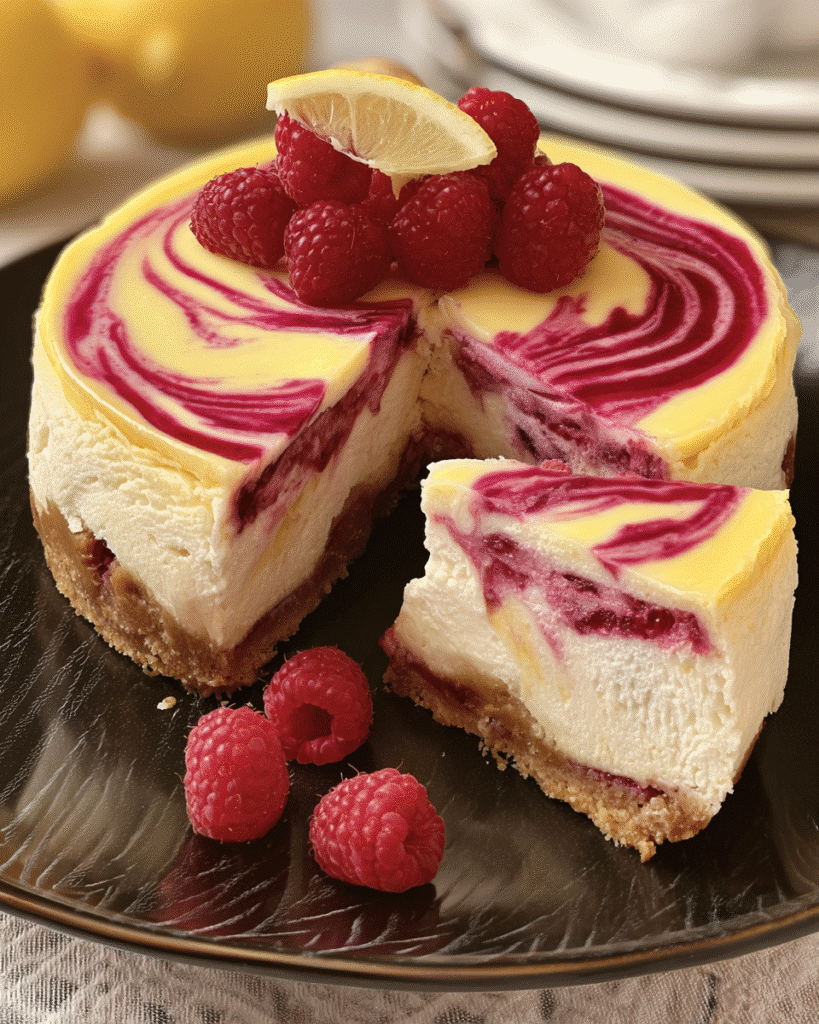How to Make Lemon Raspberry Swirl Cheesecake Like a Pro