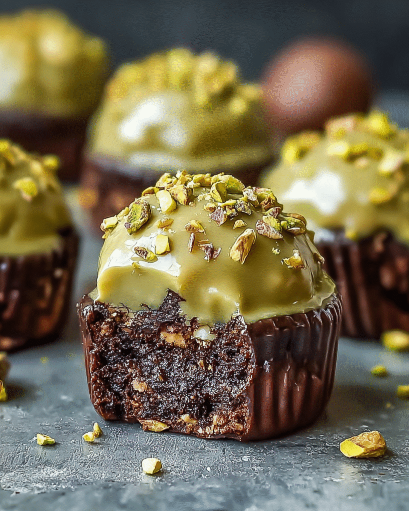 Pistachio Ferrero Rocher Brownies