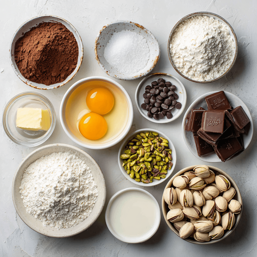 Pistachio Ferrero Rocher Brownies