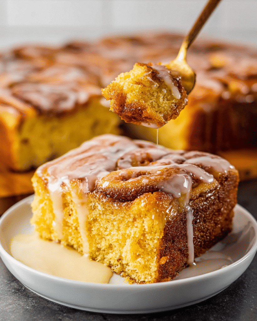 Pumpkin Honey Bun Cake