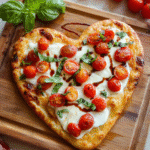 Heart-Shaped Caprese Flatbread: 5 Romantic Dinner Ideas