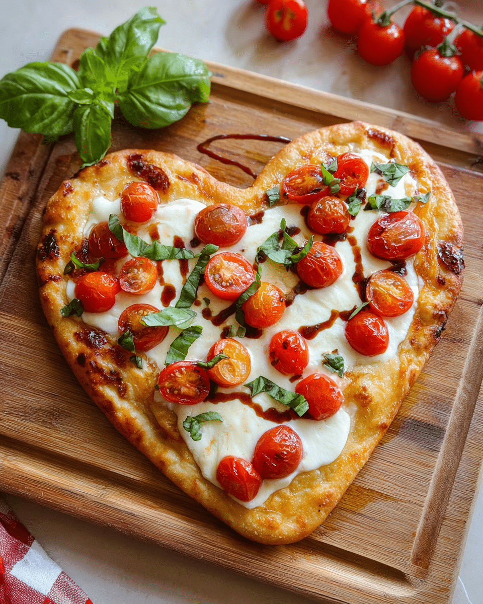 Heart-Shaped Caprese Flatbread: 5 Romantic Dinner Ideas