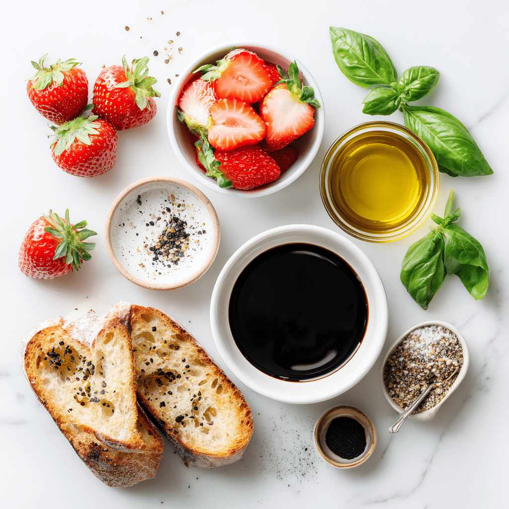 Heart-Shaped Strawberry Bruschetta: Sweet Romance on Toast!