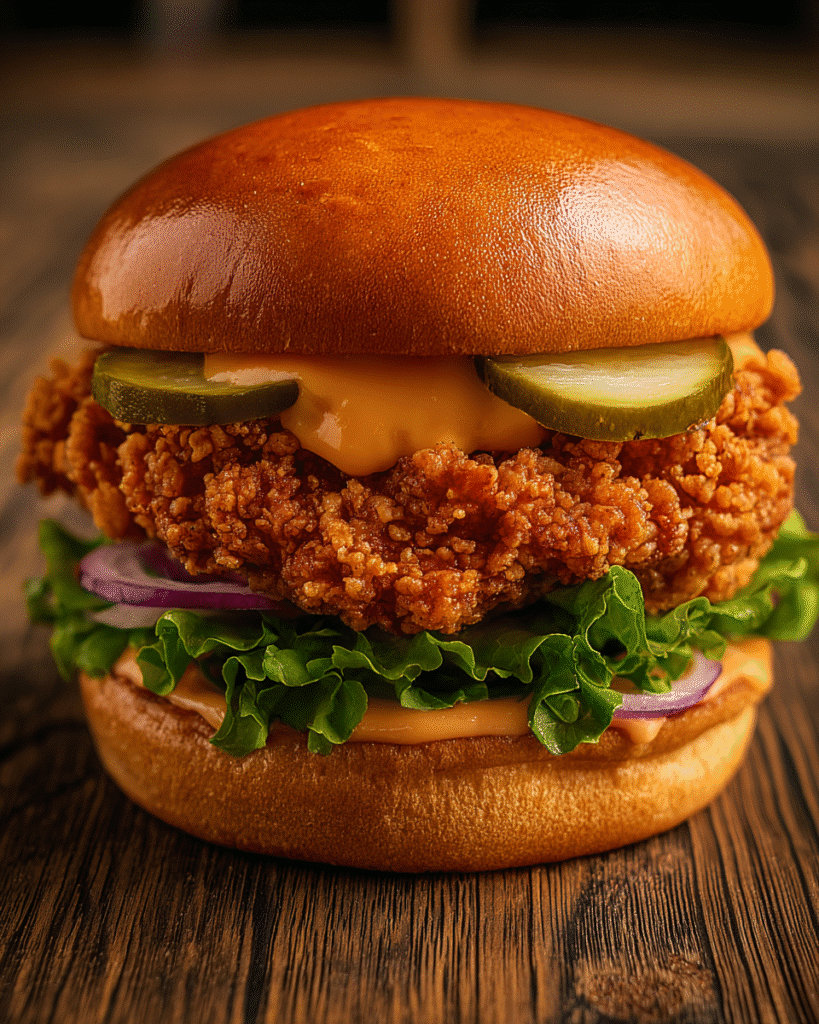 How to Make the Crispiest Fried Chicken Burger Ever
