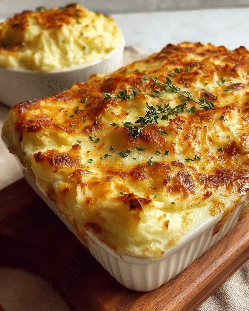 Mouthwatering Mashed Potato Casserole: Creamy Comfort Classic!