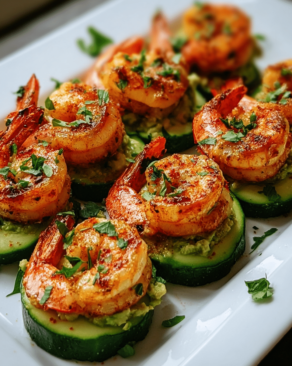 Cajun Shrimp and Avocado Cucumber Bites: Quick Keto Appetizer!