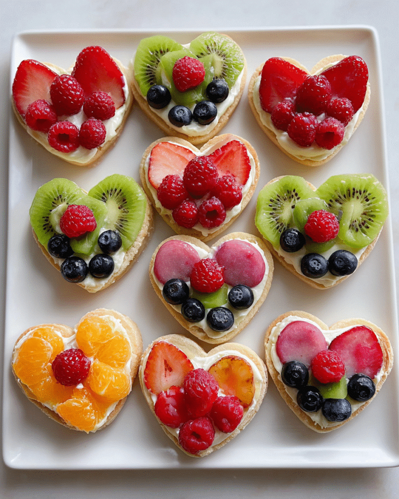 Mini Heart-Shaped Fruit Pizzas: Sweet Treats Everyone Will Love!