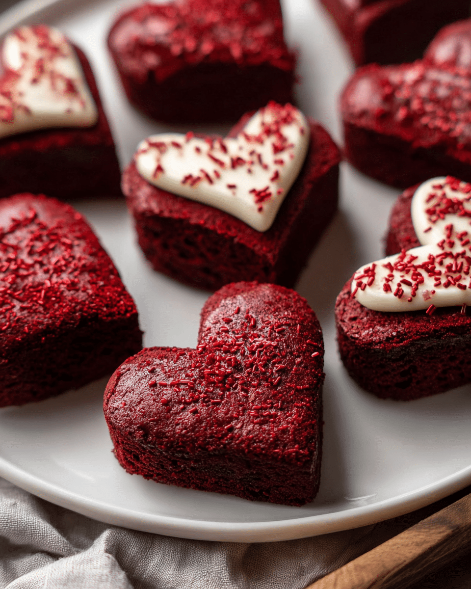 Heart-Shaped Red Velvet Brownies: Best Romantic Dessert Ever!