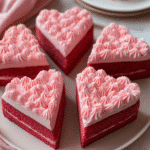 Heart-Shaped Pink Velvet Cake Slices: Best Romantic Dessert!