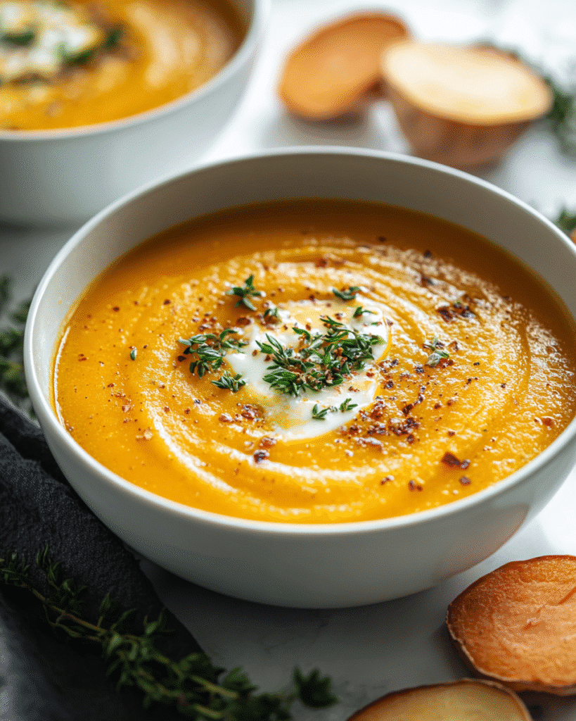 Creamy Carrot & Sweet Potato Soup: Cozy Comfort in a Bowl