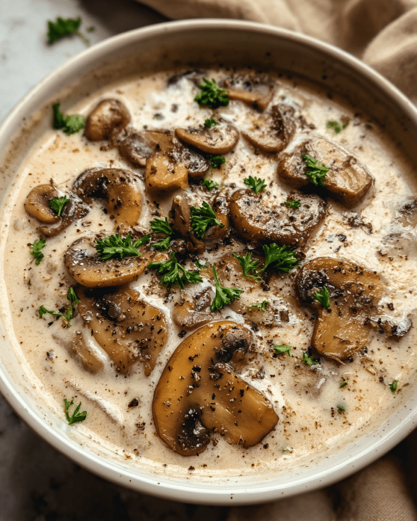 Keto Creamy Mushroom Soup: Comfort in Every Spoonful