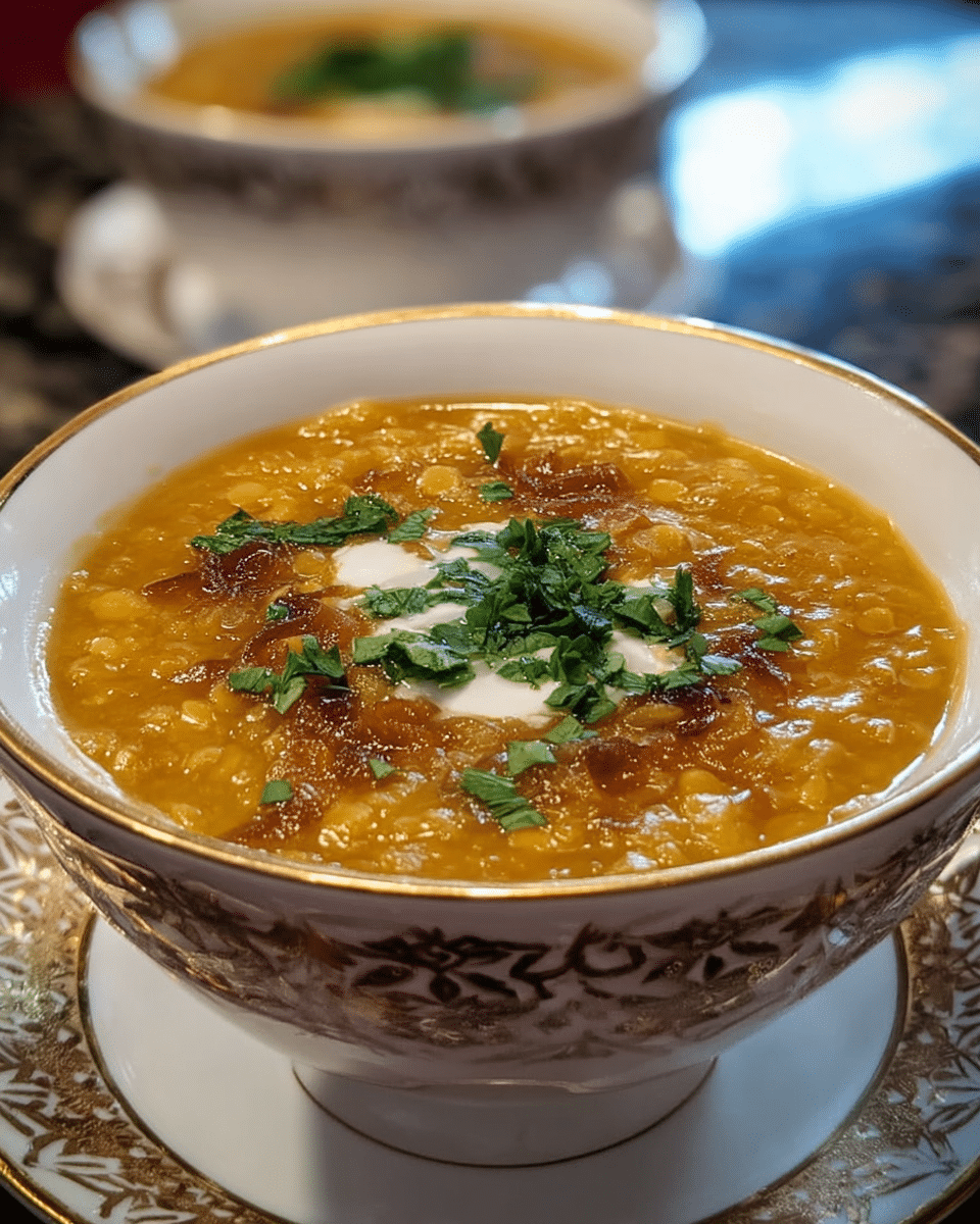 Caramelized Onion Red Lentil Soup: Comfort in a Bowl!